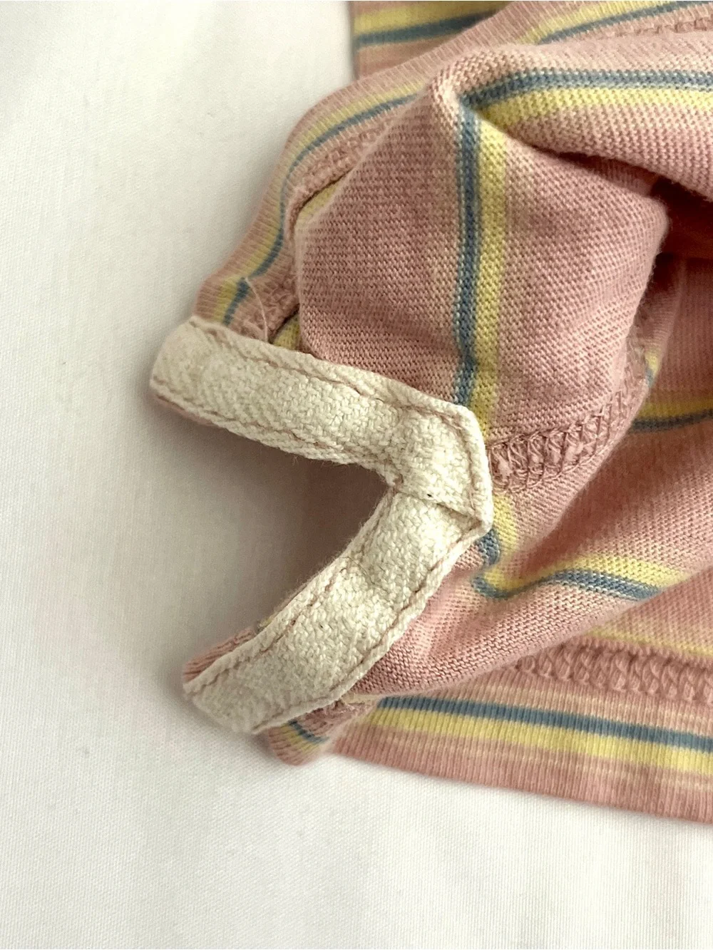 Ralph Lauren 90s Henley Striped Cream Vintage Polo Shirt 12-18M